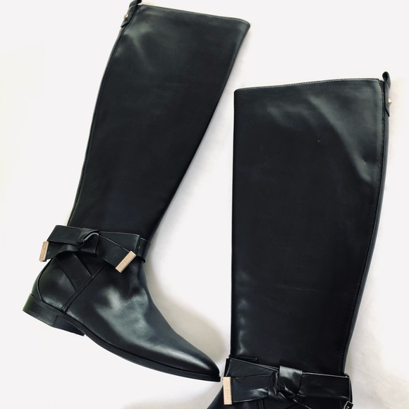Ted Baker Tall Black Leather Knee High Boot - Picture 12 of 13